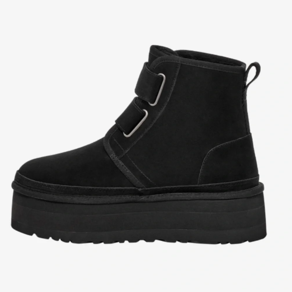 NWT UGG Neumel Platform Strap Chukka Boot Black Various Sizes - Picture 5 of 16